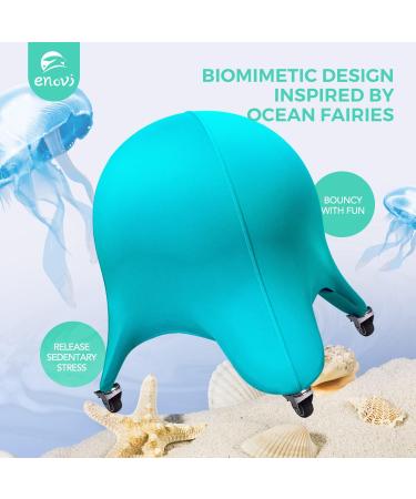 ENOVI Infinite Starfish Ball Chair  Yoga Ball Chair with Caster Wheels  Exercise Ball Chair Ergonomic Design for Home Office Desk  Balance Ball Chair  Standard Size (24 to 26 inches)  Deepspace Grey - Buy Online on GoSupps.com