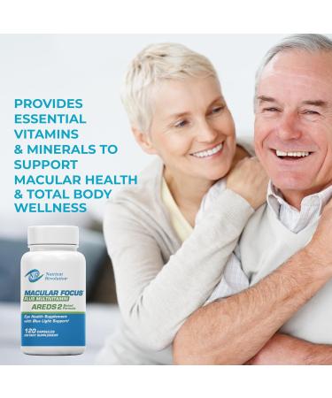 Nutrient Revolution Macular Focus Plus Multivitamin Eye Health Supplement with Daily Essential Vitamins | Vision Macular & Retinal Support | Blue Light Support - 120 Ct - Buy Online on GoSupps.com