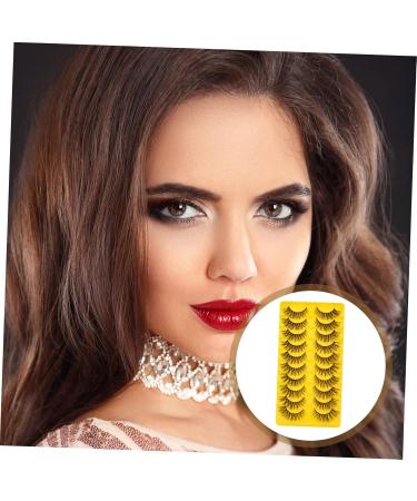 LALAFINA 10 Pairs Fake Eyelashes Eyelash Kits Lash Mascara Makeup Mascara Fake Lashes Lash Strip Curly 3d 1 count (Pack of 1) As Shown - Buy Online on GoSupps.com