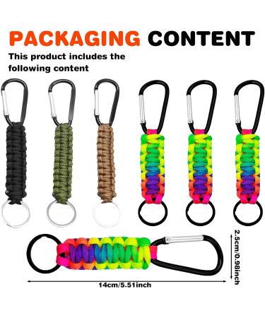 Buy Megyad 10-Piece Paracord Karabiner Set - Colorful Black Green & Khaki Braided Lanyards for Outdoor Camping & Fishing | Top Quality Clips - Buy Online on GoSupps.com