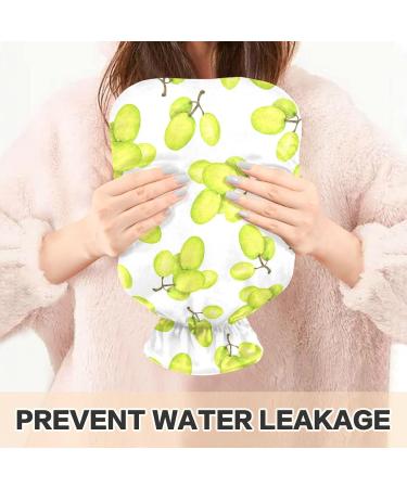 NAANLE Hot Water Bottle with Watercolor Grapes - Large 2L Transparent Heat and Cold Therapy for Bed Hands & Feet - Pain Relief & Comfort - Buy Online on GoSupps.com