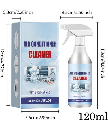 Air Conditioner Cleaner Spray - 120ml Rinse-Foam Spray Ac Coil Cleaner Foaming Air Conditioner Coil Cleaner Spray for Dust Dirt - Buy Online on GoSupps.com