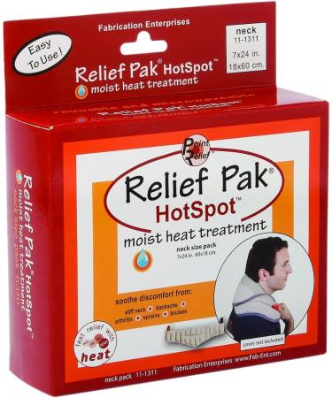 Relief Pak-11-1311 Moist Heat Pack for Arthritis, Muscle Strains and Pain Relief - Neck Contour 7 x 24 White - Buy Online on GoSupps.com