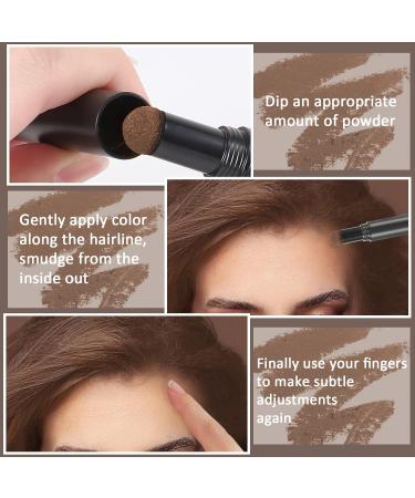 Boobeen Hairline Powder Stick Root Cover - Instant Hair Shadow Concealer for Thinning Hair | Waterproof & Long-lasting Formula - Coffee - Buy Online on GoSupps.com