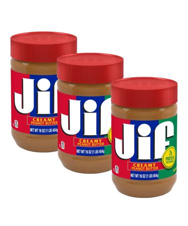 (3 Pack) Jif Creamy Peanut Butter | Gluten Free | 454g