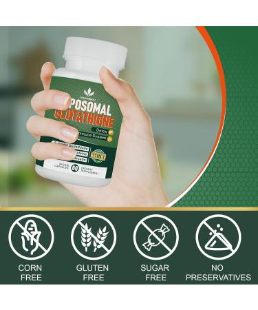 3250 MG Liposomal Glutathione Supplement - Antioxidant with Resveratrol & Quercetin Gluten Free & Non-GMO Boost Immune Health - 60 Capsules - Buy Online on GoSupps.com