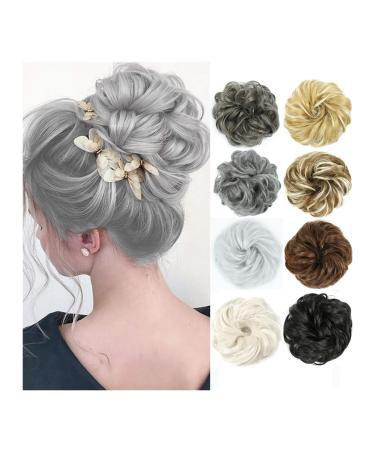 Messy Bun Hair Piece for Women Messy Bun Hair Piece Scrunchies for Women Elastic Band Synthetic Wavy Curly Chignon Ponytail Hair Extensions Thick Updo Hairpiece for Daily Wear Fake Hair Accessories 99j