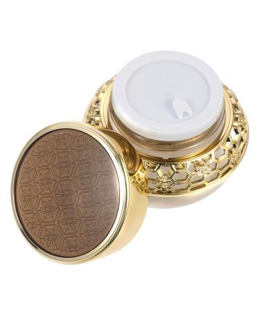 Didiseaon Cream Bottle Small Beard Comb Empty Sample Jar Empty Face Cream Container Plastic Vials Refillable Face Cream Container Clear Container with Lid Pot Jar Dispenser Pp Glass Travel 6X5.5X5.5CM Golden