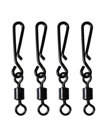 Luengo 50pcs Barrel Snap Swivel Rolling Swivel with Hanging snap Swivel Fishing Tackle fishhooks Connector 50pcs 6#