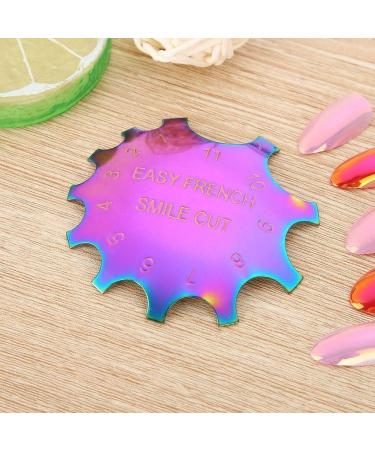 French Nails Template | Stainless Steel Smile Line Cutter | Nail Art Stencil Tool for Manicure - Buy Online on GoSupps.com