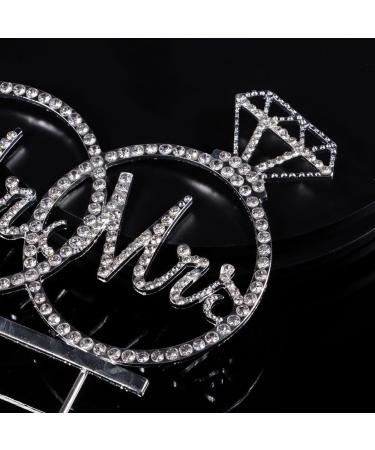 Gadpiparty Pearl Tiara Mrs Cupcake Topper Glitter Alloy Rhinestone Cake Pick for Bridal Shower Wedding Cupcake Toppers Engagement Cupcake Picks Proposal Cake Insert Silver Wedding Decor - Buy Online on GoSupps.com