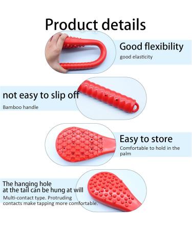 Hand Massage Hammer - Percussion Stick for Whole Body Relief | Rubber Manual Massager for Shoulders & More - Red - Buy Online on GoSupps.com