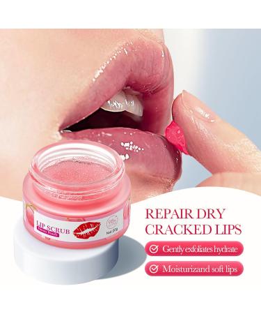 Peach Lip Scrub Exfoliator Lip Scrub Moisturizing Sugar Scrub to Remove Dead Skin Lip Lightening For Dark Lips Lip Exfoliator Scrub Lip Exfoliator for Chapped & Cracked Lips for Lip Care - Buy Online on GoSupps.com