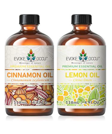 EVOKE OCCU Cinnamon Essential Oil and Lemon Essential Oil - 4 Fl Oz
