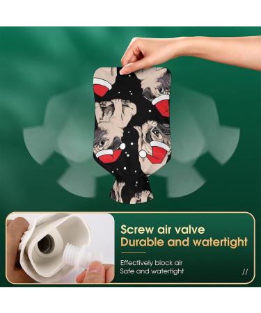 Buy Cartoon Pug Hot Water Bottle with Plush Cover - Bed Bottle Hand Warmer for Adults & Kids | 26.5x15.3cm - International Shipping Available - Buy Online on GoSupps.com