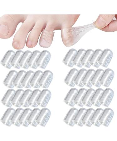 40Pcs Silicone Toe Protectors Toe Cover Protector with Holes for ingrown toenails Corns calluses blisters.