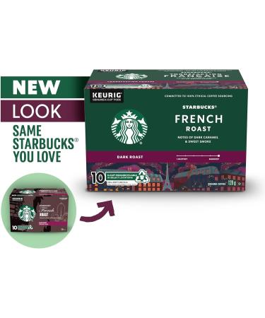 Starbucks French Roast Dark Roast Coffee Single Serve Keurig K-cup Pods 6 Boxes 60 Capsules French Roast 10 count (Pack of 6) - Buy Online on GoSupps.com