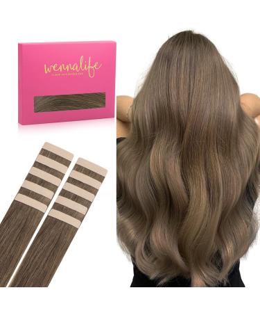 If -salt tape extensions real hair bright ash brown 10pcs tape in extensions real hair 20g 30cm invisible hair extension real hair invisible smooth real hair tape refill pack for girls 30cm 20g 10pcs #5 light ash brown