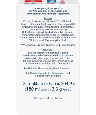 Buy Double Heart B12 Intense Vita-Energie | 450 g Vegan Vitamin B12 - 18 Ampoules (1 Pack) - International Shipping Available - Buy Online on GoSupps.com