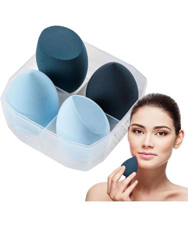 Blender Sponge - Foundation Sponge Cosmetic Applicator | 4 Latex- Multi-colored Beauty Sponges for Makeup Makeup Sponge for Perfect Application Of Liquid Cream And Powder Cosmetics Blue - Buy Online on GoSupps.com