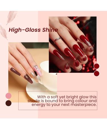 VANREESA Gel Nail Polish Set with Lamp Starter Kit - 18 Colours, Classic Pink Red Glitter Soak Off Gel Polish Set - 33 Piece Nail Salon Set for Women - Buy Online on GoSupps.com