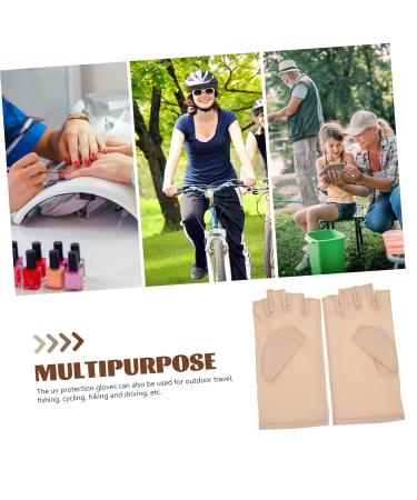 FRCOLOR 4 Pairs Nail Gloves Gel Nail Lamp Gloves Fingerless Gloves Flexible Gloves Convenient Gloves Gloves Supple Gloves Riding Anti Gloves Shield Light Miss Spandex - Buy Online on GoSupps.com