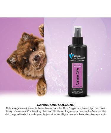 GROOM PROFESSIONAL Canine One Dog Cologne Spray - Dog Perfume Spray - Dog Spray for Smelly Dogs - Popular Fine Fragrance - Contains Chamomile Extracts to Soothe Sensitive Skin 200ml 200 ml (Pack of 1) - Buy Online on GoSupps.com
