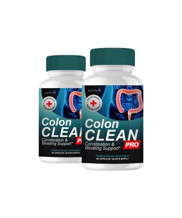 Xevich Colon Clean Pro - Colon Clean Pro Premium Dietary Supplement (2 Pack 120 Capsules)