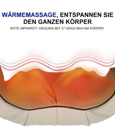 Pokar Neck Massage Device with Heat - 3D Shiatsu Pillow for Shoulder & Back Pain Relief at Home | Adjustable Speeds & Electric Massage - Buy Online on GoSupps.com