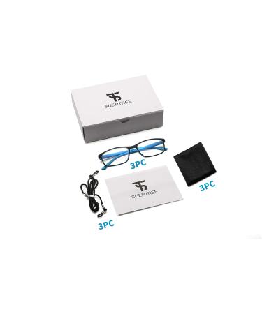 Suertree 3PC Blue Light Glasses - Computer & Reading Glasses for Men & Women | 2.0x Diopter Visual Aid - Buy Online on GoSupps.com