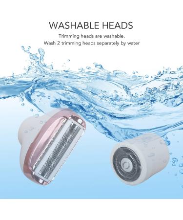 Women's Electric Razor & Hair Trimmer - Painless 2-in-1 Shaver with Stainless Steel Blades - Rechargeable Cordless Clipper for Face, Body & Bikini - Buy Online on GoSupps.com