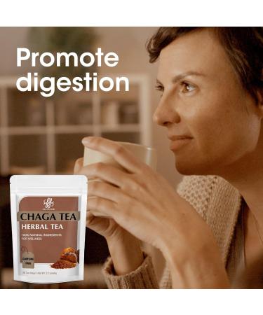 iMATCHME Chaga Tea Bags - Organic Chaga Mushroom Tea - Detox and Digestive Support - Caffeine-Free - 30 Bags - Buy Online on GoSupps.com