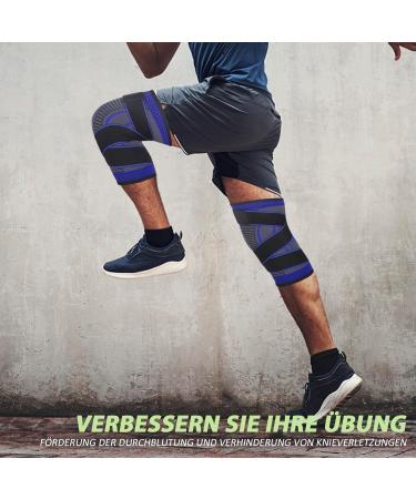 Ruilala Sport Knee Support - Compression Knee Sleeve for Men & Women | Ideal for Meniscal Tear Arthritis Tendonal Inflammation | Fitness & Weightlifting | Available in Blue Size S - Buy Online on GoSupps.com