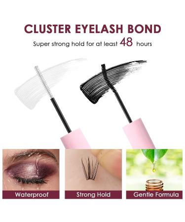 Lash Bond and Seal 2 in 1 Eye Lashes Glue for Individual DIY Cluster Extension Long Lasting Cluster False Eyelash Adhesive Waterproof Strong Hold Fast Removal for Beginner Salon Home - Buy Online on GoSupps.com