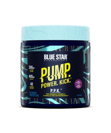 Blue Star Nutraceuticals P.P.K. Pre Workout Supplement - Energy Booster Nitric Oxide NO2 Booster Muscle Pumps & Hydration Support - Works After 1 Serving - 40 Servings (Grape)