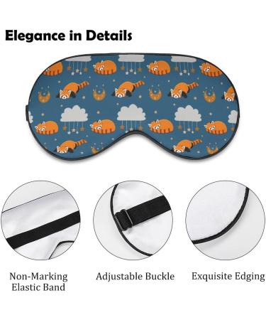 Sleeping Red Panda Pattern Sleep Mask | Adjustable Head Strap Eye Mask for Comfortable Sleep - Buy Online on GoSupps.com