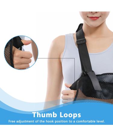 Mesh Arm Sling Shoulder Immobilizer Arm Sling for Shoulder Injury Adjustable Breathable Medical Shoulder Sling Arm Immobilizer Left and Right Arm for Men and Women - Buy Online on GoSupps.com