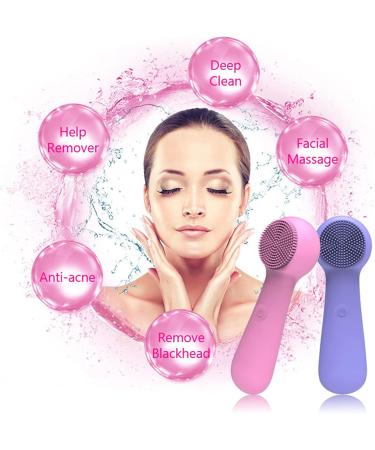Silicone Cleansing Apparatus Electric Soft Silicone Cleansing Brush Waterproof Electric Face Cleansing Brush 3 Modes Deep Cleansing & Gentle Exfoliating for All Skin Types (Pink) - Buy Online on GoSupps.com
