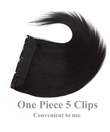 Sego Clip-In Hair Extensions - Thick 7A 100% Real Human Hair - Remy Smooth Black #1 - 22 (55cm) - 100g - Buy Online on GoSupps.com