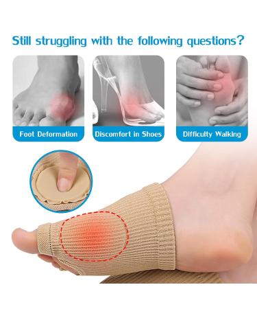 Bunion Pads - Upgraded Relief Protector Guards for Thumb & Little Toe | Breathable Day & Night Support for Hallux Valgus Pain | Two Sizes Fit Most - Buy Online on GoSupps.com