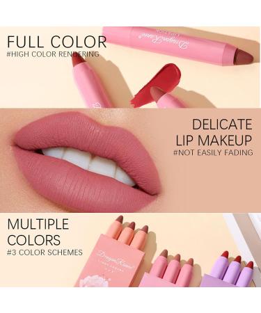 Buy CAHIUYOA 3PCS Nude Matte Lipstick Set - Smooth Velvet Lip Crayon & Non-Stick Cup Lip Gloss for Women - Perfect Lip Makeup Set A - Buy Online on GoSupps.com