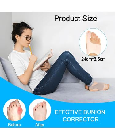 Auliuse Soft Bunion Socks in Shoes Toe Straighteners for Men Women Hallux Valgus Relief Bunion Corrector Big Toes Bent Toes Pain Relief Day Night Time Bunion Relief (M) - Buy Online on GoSupps.com