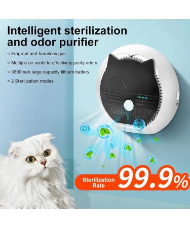 Cat Litter Deodorizer Portable Ozone & Ionic Air Purifier 2 in 1 Eliminate Odor for Home Car Refrigerator Shoe Cabinet Pet Room Hunting Bag White - Buy Online on GoSupps.com