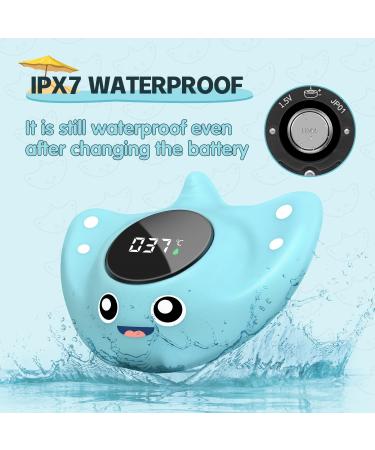 BabyElf Newborn Baby Digital Water Thermometer - Blue Fish Manta Ray - Buy Online on GoSupps.com