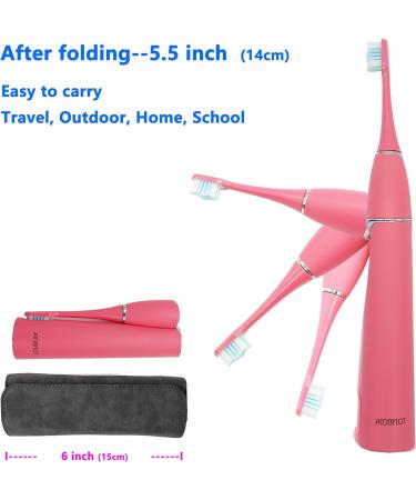 Buy 4 Pink Brush Heads for Sonic Folding Electric Toothbrush - International Shipping Available - Buy Online on GoSupps.com
