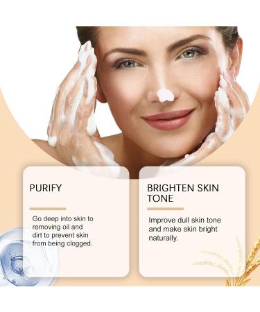 homomdy Rice Facial Cleanser Deep Cleansing for Sensitive Dry Skin Hydrating and Moisturizing Controlling Cleanser Brightening Evening Tone Makeup Remover for All Skin Types 1pcs - Buy Online on GoSupps.com