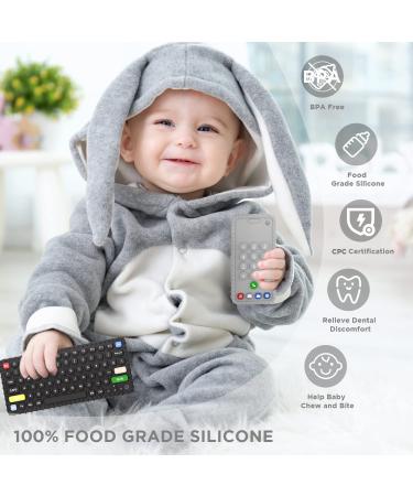 JIECH Remote and Phone Teether Toys for Babies - Safe and Soothing Teethers - Buy Online on GoSupps.com