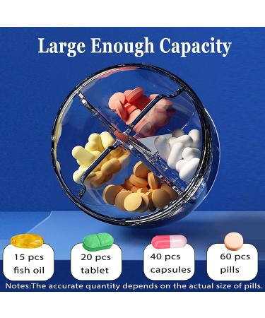 GloDeals Weekly Pill Box 7 Day Portable Pill Organizer for Vitamins & Supplements - BPA Free, Moisture Proof (Pink) - Buy Online on GoSupps.com