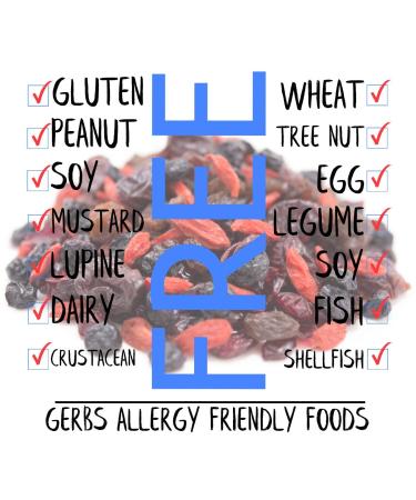 GERBS Super 5 Dried Fruit Snack Mix 2 LBS - Top 14 Allergen Free, Made in USA | Blueberry Cranberry Cherry Raisin Goji Berries Trail Mix | Gluten & Peanut Free - Buy Online on GoSupps.com