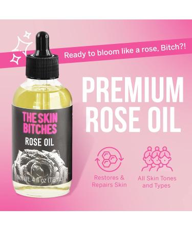 Premium Rose Oil | Hydrating Body & Face Moisturizer | Age-Defying Skin Care | 4 fl. Oz | Ideal for Nails Hands Knees & More - International Shipping Available - Buy Online on GoSupps.com